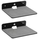 Small Floating Shelves Speaker Shelves-2 Pack 4.25 ", TXEsign Small Wall Shelves Speaker Mount for Bluetooth Speaker Webcam Toy Display Shelf Acrylic Shelves (Black, Medium)