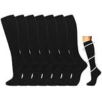 7 Pairs Compression Socks for Women & Men 15-20 mmHg is Best Athletic & Medical for Running Flight Travel Nurses