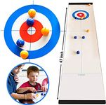 Tabletop Curling Game,Compact Curling Family Games for Kids and Adults Compact Curling Board Game Portable Mini Tabletop Games for Family/School/Travel