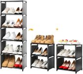 SDYSM Shoe Rack, 6 Tier Shoe Organizer Metal Shoe Storage Shoe Tower Tall Narrow Shoe Racks for Entryway, Space Saving Corner Shoe Shelf Stackable Shoes Organizer for Closet, Doorway, Living Room