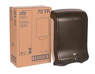 Tork 73TR Multifold and C-Fold Hand Towel Dispenser, Plastic, 18" Height x 11.75" Width x 6.25" Depth, for use with Tork CB530, MB550A, and MK520A, Smoke