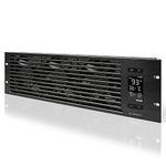 AC Infinity CLOUDPLATE T9-N, Rack Mount Fan Panel 3U, Intake Airflow, for cooling AV, Home Theater, Network 19” Racks