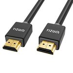 Tizum Ultra Gold Plated 4K HDMI to HDMI Cable | HDMI 2.0 | High Speed Data Upto 18Gbps | 3D Compatible | HD Audio & Video 2160p - For Laptop, Projector, TV, Gaming Console, Camera (10 M/33 Ft)