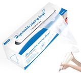 100 PCS Disposable Piping Bag, Large 18 inch Thick Transparent Plastic Pastry Bags, Reusable Icing Bags for Cake Decoration and Cookies Biscuits Baking