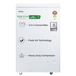 Haier HFC-175SPW5, 5 Star (2026 Star Rating) Single Door Convertible Deep Freezer, Heavy Duty Compressor with inside metal Liner, Compact Design with Removable Gasket (White 146L)