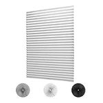 KELIXU 2 Pack Pleated Fabric Blind Light Filtering Shade Instant Stick on Blinds for Window Privacy Protection, Quick Fix and Easy to Install, with 4 Clips (90CMx180CM - 2 PACK, White)