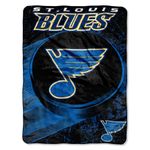 Northwest NHL St. Louis Blues Unisex-Adult Micro Raschel Throw Blanket, 46" x 60", Ice Dash