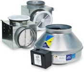 Systemair PB270-2 Fantech Dual Grille Bath Fan, Uses 4" and 6" Duct, 270 CFM