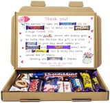 Personalsied Thank you POEM Chocolate BOX Hug in a box, Letterbox gift, hamper gift, thank you gift, Cheer up, Pick me up, gift for friend, thinking of you - Poem Box - Pink (From We/Us)