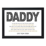 PERSONALISED Daddy, Dad, Grandad POEM Gifts for Birthday, Fathers Day, Christmas - Custom Gifts for Dad, Daddy, Grandad, Him from Son, Daughter, Children, Grandchildren - Perfect Gifts for Him, Men