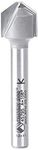 Amana Tool - 45795 Carbide Tipped Double Edge Folding V-Groove 108 Deg x 0.090" Tip Wi