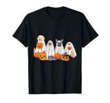 Dog Ghost Cute Dog Dressed As Ghost Funny Halloween Dog T-Shirt