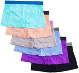 Alyce Intimates Women's Seamless Boyshort Sport Panty, Pack of 6