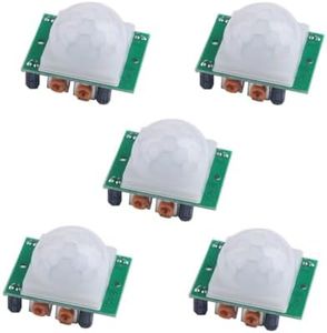 Stemedu 5pcs HC-SR501 PIR Infrared Motion Sensor Human Body IR Movement Detector Sensor Module for Arduino for Raspberry Pi