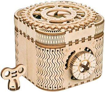 Rowood 3D Puzzles for Adults, Wooden Mechanical Gear Model Kits for Teens Kids Age 14+ - Treasure Box