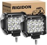 RIGIDON 2PCS LED Light Bar, 4Inch 36W Triple Row Spot Waterproof Off Road LED Fog Lights for ATV SUV Boat Truck Pickup 4x4 Car LED Work Light