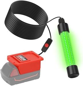 LED Underwater Green Fishing Light Compatible for Milwaukee M18 Battery, 13W 1300 Lumens IP68 Rated Submersible Fishing Light Attractants for Night Fishing, Docks, Boats, Kayaks(No Battery)