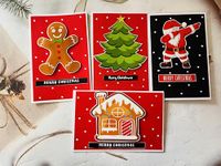 Crafted Forever handmade set of Christmas greeting cards, 4x6 inch size, blank inside, envelopes included, handmade with love (Assorted)