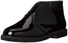 Bates Men's Lites High Gloss Padded Collar Chukka,Black,4.5 B US