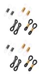 16 pcs Ear Hook Eyeglasses Spectacles Chain Glasses Retainer Ends Rope Sunglasses Cord Holder Strap Loop Connector