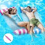 Lunriwis Pool Float Water Hammock 2 Pack Inflatable Swimming Pool Float Hammock for Adults, 4-in-1Multi-Purpose Water Floating Rafts for Pool Lake Beach