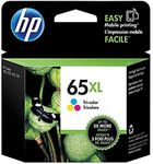 HP 65XL Genuine Original Tri-Color Ink Printer Cartridge works with HP Deskjet 2600, 3700, Advantage 5000 Series, HP Envy 5000 Series - N9K03AA