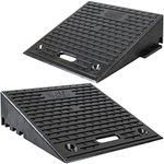 Pack of 2-6" Inch Driveway Kerb Ramp, Heavy Duty Rubber Ramps Perfect for Pavements, Low Cars, Kerb Ramps for Motorhome, Truck, Shed Ramps, Pets & Wheelchair Threshold Ramp (6")