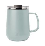 Simple Modern Travel Coffee Mug with Handle | Insulated Stainless Steel Coffee Tumbler Tea Cup | Gifts for Women & Men | Voyager Collection | 12oz | Sea Glass Sage