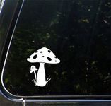 CCI Mushroom Decal Vinyl Sticker|Cars Trucks Vans Walls Laptop| White |5.5 x 4.75 in|CCI903