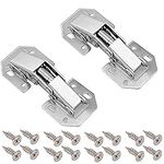 2Pcs 90 Degree Door Hinges Kitchen Cabinet Folding Hinge with Screws Soft Close Furniture Concealed Hinge for Inset Cupboard, Wardrobe Doors