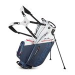 Big Max Dri Lite Hybrid Plus: Ultra-Spacious 14-Way Golf Bag, Lightweight & Water-Resistant, Hybrid Bag - Golf Push Cart Compatible (White-Navy-Red)