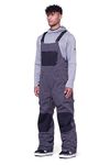 686 Men's Hot Lap Bib - Insulated Thermal Clothing with Horshoe Hem & Adjustable Straps - Water & Weather Resistant - Charcoal Colorblock, Large