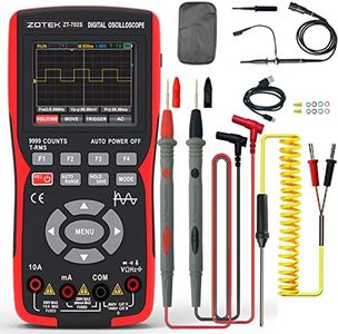 ZOTEK ZT-702S 2-in-1 Oscilloscope Multimeter with 2.8 Inch IPS Display,9999 Counts, Single Channel 10MHZ Bandwidth,48MSa/s High Real-time Sampling Rate,±400V Input Voltage,Measures Ohm-Volt-Tester