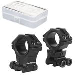 WestHunter Optics Adjustable Height Dovetail Scope Rings, 1 Inch 30 mm Precision Scope Mount | Black