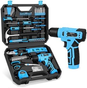 Thatool 139-Piece Tool Set - Tool Kit with 8V Cordless Drill Driver in ToolBox Storage Case, General Household Drill Set for Home Repairs, Handyman, DIY Projects