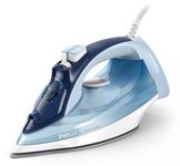 Philips Steam Iron 5000 Series, 2400 W Power, 40 g/min Continuous Steam, 180 g Steam Boost, SteamGlide Plus, DST5020/26, Blue