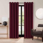 Eclipse Luxury Cotton Velvet 100% Blackout Grommet 84" x 50" Curtain Window Panel in Port