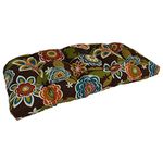 Blazing Needles Outdoor Rounded Back Loveseat Cushion, 42" x 19", Annie Chocolate