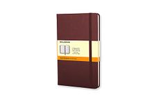 Moleskine Classic Notebook, Hard Cover, Large (5" x 8.25") Ruled/Lined, Amaranth Red, 240 Pages