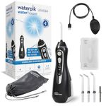 Waterpik Cordless Advanced Water Flosser, 3 Pressure Settings, Dental Plaque Removal Tool, Ideal for Travel or Small Bathrooms, USB Charger, Black, WP-582UK