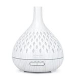 ASAKUKI Essential Oil Diffuser 400ML Aromatherapy Humidifier with 7-Color Light, Small Home Diffuser and Perfect for Relaxation (White)