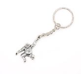 Silver Keyring With Swinging Monkey/Ape Novelty Gift Idea