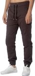 ITALYMORN Men's Chino Jogger Biker Casual Pants 2XL Dark Brown