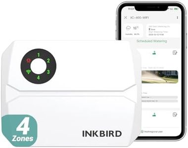 Inkbird Programmateur Arrosage WiFi 4 Voies, Minuteur Arrosage Automatique pour Jardin, Minuterie Irrigation Intelligent Contrôle APP, Fonction Mémoire, Ajustement Saisonnier