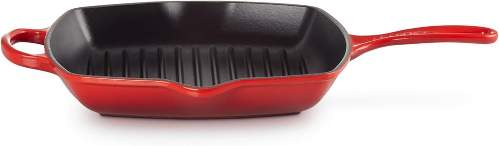 Le Creuset Signature Cast Iron Grillit Frying Pan, 26cm – Cerise Red