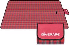 GIVERARE Picnic Beach Blanket, XL Sandfree Waterproof Outdoor Camping Blankets, Quick Drying Family Mat, Portable Extra Large Mats for Travel, Hiking, Music Festival, Lawn