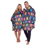 GC GAVENO CAVAILIA Oversized Cute Jelly Bear Hoodie Wearable Blanket Sweatshirt For Unisex, Warm Candy Blanket Hoodie, Charcoal Hoody One Size Fits Stich Hoodies