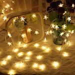 Kjzeex Star Fairy Lights, 3M/20 LEDs Battery Powered String Lights, Two Mode Decoration String Lights for Indoor Outdoor, Party, Birthday, Valentine, Christmas (Warm White)