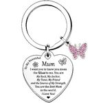 HULALA Best Mum Keyring Keychain Key Ring Gifts For Mothers Day Birthday Christmas Mother Mummy Keepsake Presents From Daughter Son I Love You