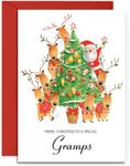 Gramps Christmas Card - Decorating the Tree - Medium Sized Card (A5 Size -148mm x 210mm) with Envelope